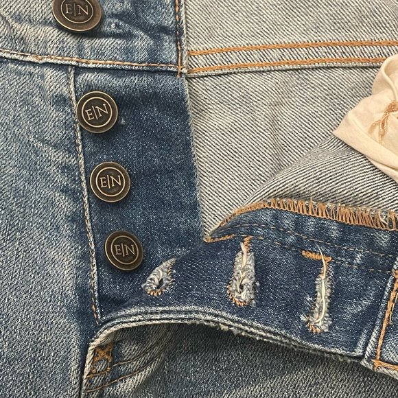 En Noir 001 Cobain Distresed Ripped Patchwork Denim Jean - Picture 2 of 6